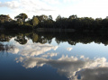 Clouds Reflected On Lake Surface